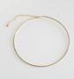 Imagem de Choker colar aro 35cm com pingente no extensor banhado ouro18k