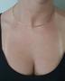 Imagem de Choker colar aro 35cm com pingente no extensor banhado ouro18k