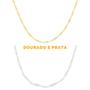 Imagem de Choker Colar Feminino Curto Longo Singapura Fino Folheado Banhado a Ouro Prata