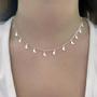 Imagem de Choker Colar Lua Lisa Banhado a Prata Semijoia