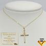 Imagem de Choker de Ouro 18k Colar 45cm Pingente Crucifixo Feminino Ouro Puro