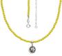 Imagem de Choker De Prata Com Cristais Amarelo Com Lua e Estrela Envelhecida
