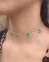 Imagem de Choker De Strass Com Pedras Gota Fusion Verde Folheado A Ouro 18K Premium