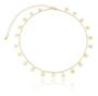Imagem de Choker Denise Corrente Fio palito com chapinhas redondas banhada em ouro 18k