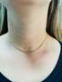 Imagem de Choker Feminina Grumet Elo Duplo 40cm Ouro18k 750