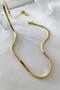 Imagem de Choker Malha Fita Laminada com Extensor Banhado a Ouro 18k