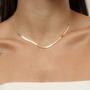 Imagem de Choker Malha Fita Laminada com Extensor Banhado a Ouro 18k