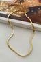 Imagem de Choker Malha Fita Laminada com Extensor Banhado a Ouro 18k