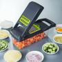 Imagem de Chopper vegetal manual, Gadgets de cozinha, Chopper alimentos, Cortador de cebola, Fatiador vegetal, 14 em 1