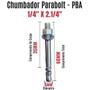 Imagem de Chumbador Parabolt PBA 1/4 x 2.1/4 com Porca Arruela 100 Un