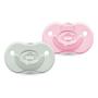 Imagem de Chupeta Soft Calming 100%Silicone 0-6m 2und Rosa/Brilha Escuro Lillo