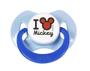 Imagem de Chupeta T1 Mickey Azul Menino Com Capuz e Bico de Silicone Ortodontico de 0 a 6 Meses 2 unidades Disney