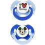 Imagem de Chupeta T1 Mickey Azul Menino Com Capuz e Bico de Silicone Ortodontico de 0 a 6 Meses 2 unidades Disney