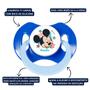 Imagem de Chupeta T2 Mickey Azul Menino Com Capuz e Bico de Silicone Ortodontico +6 Meses 2 unidades Disney