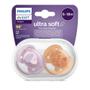 Imagem de Chupeta Ultra Soft 6-18 meses Laranja/Rosa - Embalagem Dupla - Philips Avent