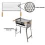 Imagem de churraqueira portatil com grelha inox tam 25x50cm  x75 alt