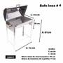 Imagem de Churrasqueira Bafo Inox Nº3 Grande Grelha brasa Portatil