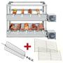 Imagem de Churrasqueira Giratória Artinox Grill com 9 Espetos, 3 Andares e 2 Motores Bivolt do Lado Direito + 3 Grelhas