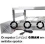 Imagem de Churrasqueira Giratória Grill Inox Gira Soft Grill 6 Espetos + Espalhador Lado Direito