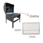 Imagem de Churrasqueira Pequena Bafo Grill Espeto Pesca Camping Grelha