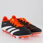 Imagem de Chuteira Adidas Predator 24 Club FxG Campo Preta e Laranja