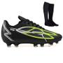 Imagem de Chuteira de Futebol Masculina Campo Grama Natural Material Sintético + Meião