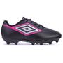 Imagem de Chuteira Umbro Campo Cannon JR Preto Cinza e Rosa - Infantil