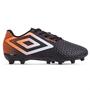 Imagem de Chuteira Umbro Campo Warskin JR Preto Laranja e Branco - Infantil