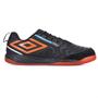 Imagem de Chuteira Umbro Futsal Pro 5 Bump Preto Laranja e Azul - Masculina