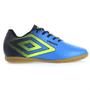 Imagem de Chuteira Umbro Futsal Warskin JR Azul Verde e Preto - Infantil