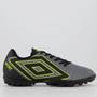 Imagem de Chuteira Umbro Mutant Society Cinza e Verde