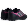 Imagem de Chuteira Umbro Society Cannon JR Preto Cinza e Rosa - Infantil