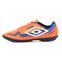 Imagem de Chuteira Umbro Society  Prisma Laranja e Azul - Masculino 