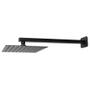 Imagem de Chuveiro Ducha 20x20 Preto Fosco Inox Com Braço 40 Cm 
