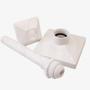 Imagem de Chuveiro Ducha Quadrada Articulada Para Teto Abs Branco de 4 Polegadas  - Lumar Plasticos