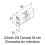 Imagem de Cilindro Miolo Tambor Para Fechadura Pado Concept Cromado