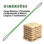 Imagem de Cinta Elevaçao Carga 2 Tonelas Reforçada 6 Metros Resistente Peso Pesado Construçao Obra Mudança Guindaste Reboque Guincho Mudança Multiuso