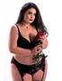 Imagem de Cinta Liga Plus Size  Com Renda Sexy XGG Com Pesilhas Sensual Extra Grande