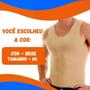 Imagem de Cinta Regata Modeladora Camiseta Masculina Bege Tamanho Gg