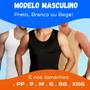 Imagem de Cinta Regata Modeladora Camiseta Masculina Preto Tamanho Gg