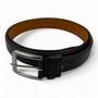 Imagem de Cinto Belt Largo Masculino Social Couro Preto 3,5Cm M G GG