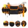 Imagem de Cinto cinturão porta ferramentas 6 suportes e bolso ajustável para pedreiros e eletricistas