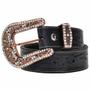 Imagem de Cinto Country Feminino Com Strass Fivela Quadrada 100% Couro