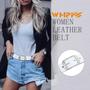 Imagem de Cinto de couro WHIPPY feminino para jeans, calças, vestido moderno, branco