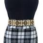 Imagem de Cinto Faixa Com Elastico Feminino Decorativo Com Strass Bege