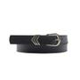 Imagem de Cinto Feminino 2,5cm Fivela Dourada Prateada Passador Detalhado Moda Atual Inverno Verão 96030