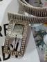 Imagem de cinto feminino strass brilho fivela retangularc com strass 2,5CM 022