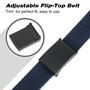 Imagem de Cinto Masculino Web Belt WHIPPY - Canvas, Fivela Preta Militar, Design Flip-Top