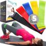 Imagem de Cinto Para Exercicios Fisicos Kit Com 5 Elasticos
