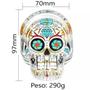 Imagem de Cinzeiro Caveira Mexicana Colorida Skull Rock Barbearia Bar Decoração Presente